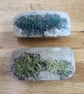 COMMISSION Textile and Concrete Mixed Media hair clip