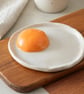 Clay sunny side up fried egg ring teaspoon rest - Image 1
