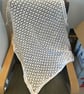 Hand-Crocheted Baby Comfort Blanket – Soft White Snuggle Throw (6–12 Months) - Image 2