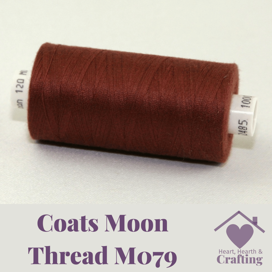 Sewing Thread Coats Moon Polyester – Red M079
