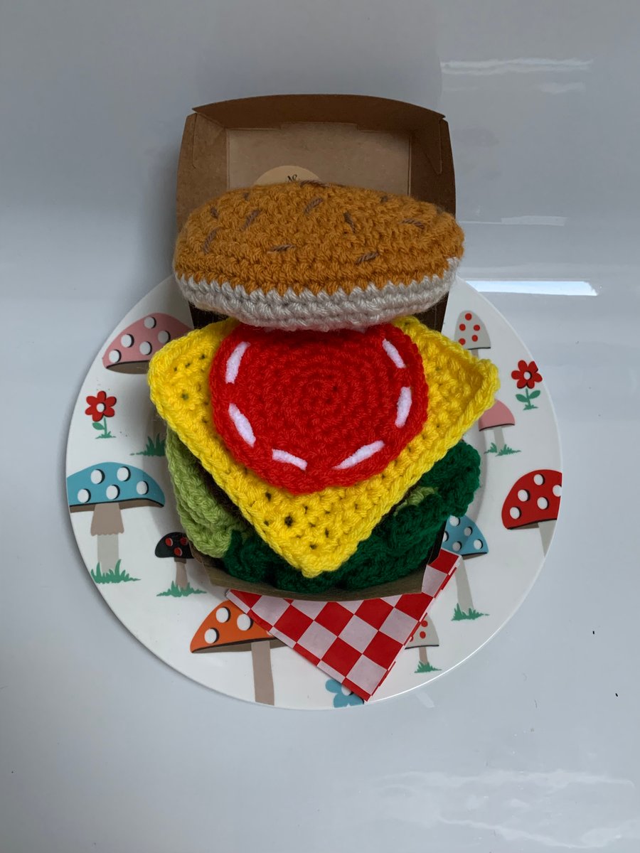 Crocheted Hamburger
