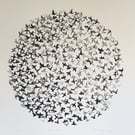 Murmuration, unique Lino-cut print unframed