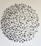 Murmuration, unique Lino-cut print unframed - Image 1