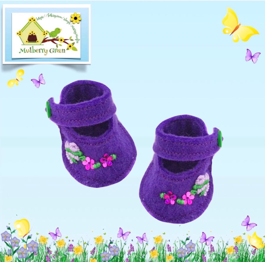 Reserved for Maddie - Purple Embroidered Shoes