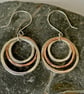 Sterling Silver And Copper Hoop Earrings - Image 5