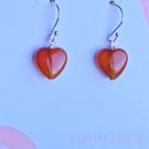 Carnelian Heart Gemstone Earring