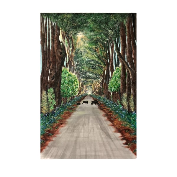 Family of wild boars