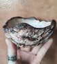 Hand Built Pair of Clay Bark Bowls, Hand Painted Rustic Pottery, Wabi Sabi - Image 1