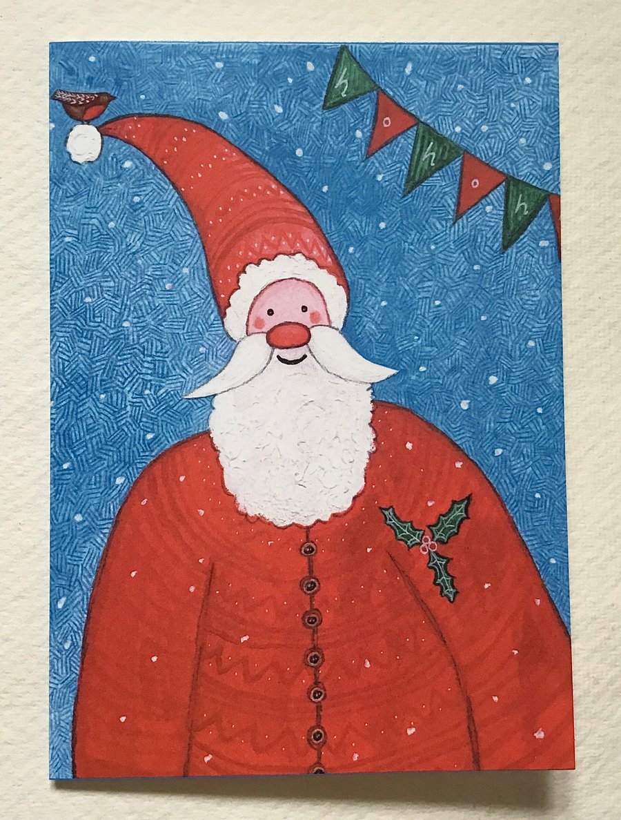 Santa Claus, Blank Christmas Card