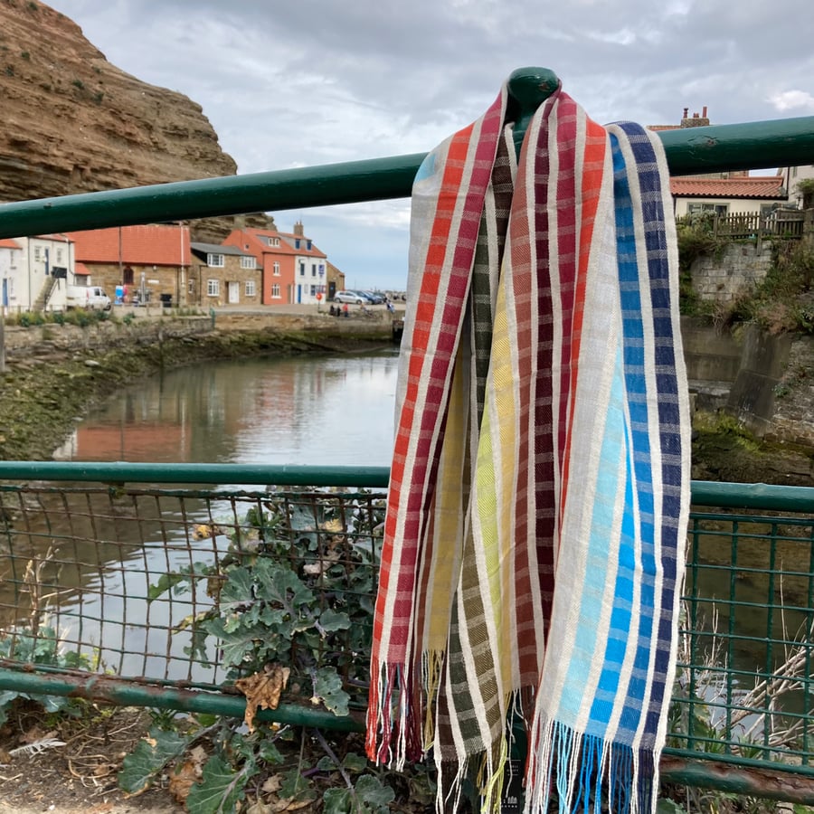 Staithes Colour Chart No1 Handwoven Linen & Cotton Wrap