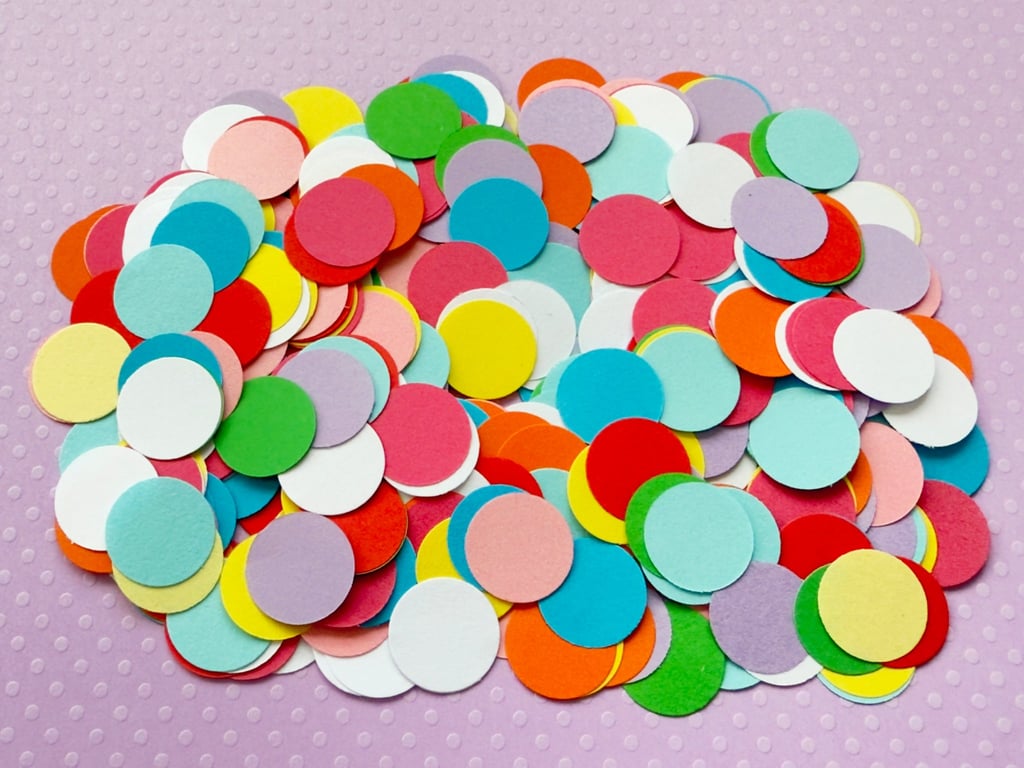 500 Paper Confetti Circles, 12 Colour Choices, Wedding, Birthday, Party Decor