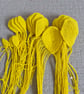 Single stem rose, yellow macrame rose, textile rose - Image 9
