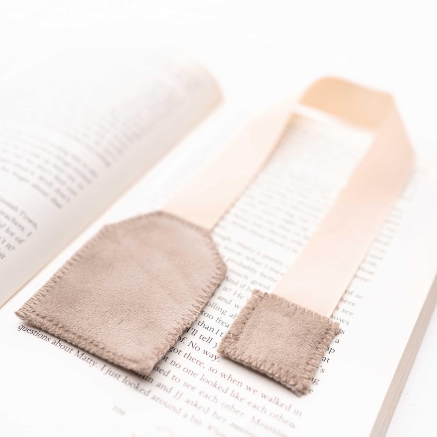 Tea Bag Bookmark - Fabric handmade bookmark - unique bookish gift - Velvet Teaba