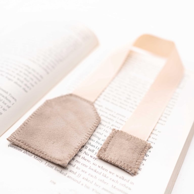 Tea Bag Bookmark - Fabric handmade bookmark - unique bookish gift - Velvet Teaba