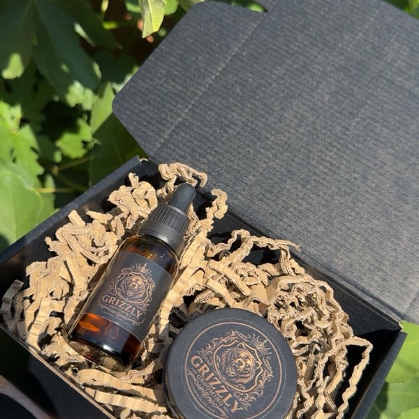 Grizzly Grooming 30ml Beard Oil and 50ml Balm Set - Men's Luxury Beard Care