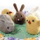  Chick and Bunny needle felt kit - Ideal beginners kit