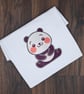 Personalised Embroidered Panda Kids T-Shirt - Custom Name Cute Panda Tee