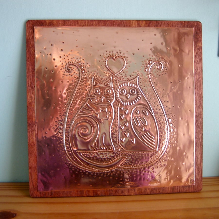 The Owl and the Pussycat Copper Plaque