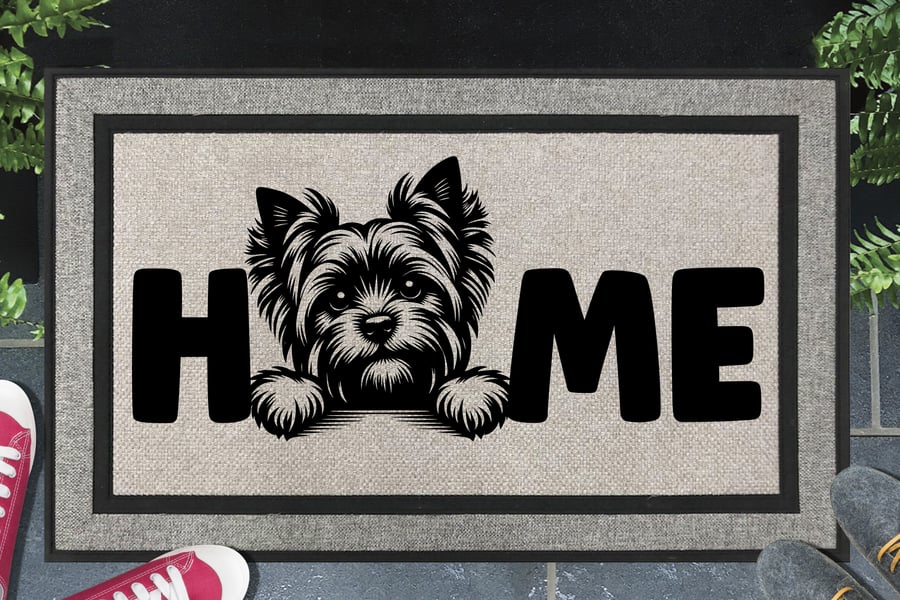 Silky Terrier Home Door Mat No.1 - All Weather - Silky Terrier Doormat 