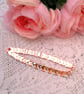 Jewellery Set with Rose Gold and Silver Plated Chevron Metal Beads, Gift for Her - Image 3