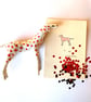 Valentine's Dalmatian Gift Set, Paper Model and Card, Cute Animal Love Present - Image 1