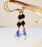 Swarovski Crystal Teardrop And Black Onyx Earrings - Handmade In Devon - Image 2