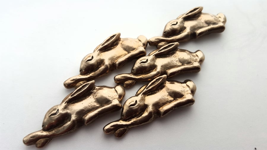 Morpheus- Bronze Sleeping Hare Brooch