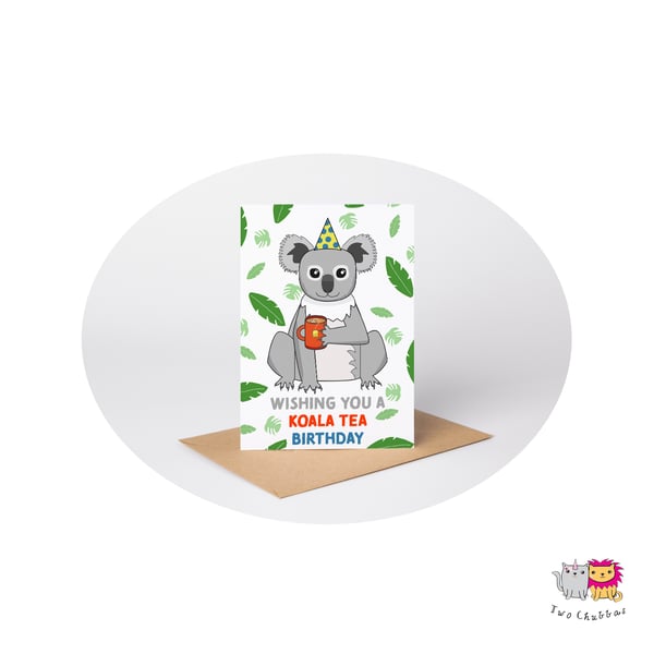 Koala Birthday Card, A6 Birthday Card, Cute Animal Birthday Card