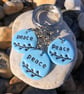 Peace Mini Pebble Keyring - Image 2