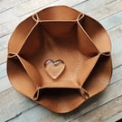 Leather Trinket Bowl - Warm Taupe