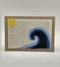 Fabric Collage 'Great Wave' Greetings Card - Birthday Card - Blank Card - Image 3