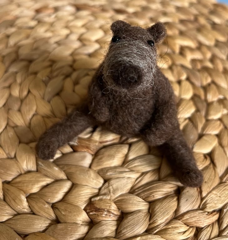Needle felted bear