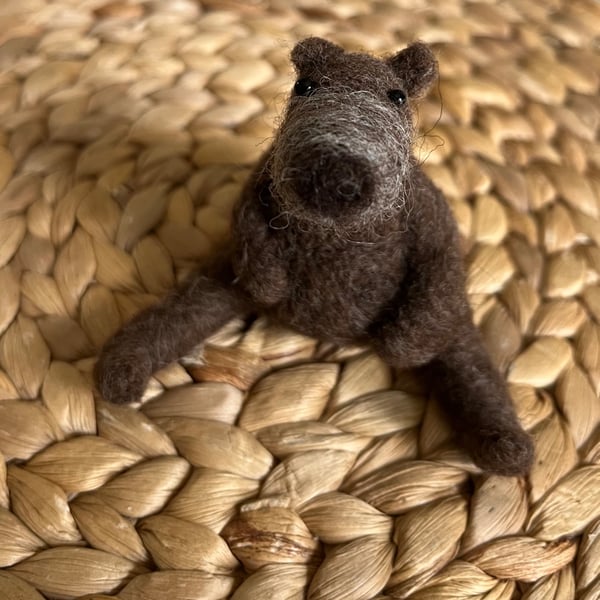 Needle felted bear