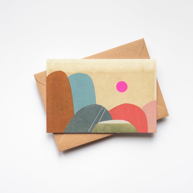 Rustic Mountain Greeting Card - Paper Mountains 6