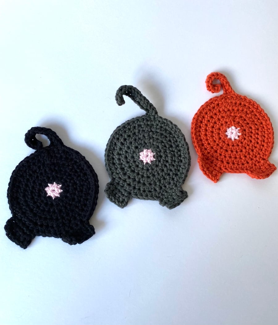 Cute Crochet Cat Butt Coasters, Funny Cat Bum Coasters, Cat Lovers Gift