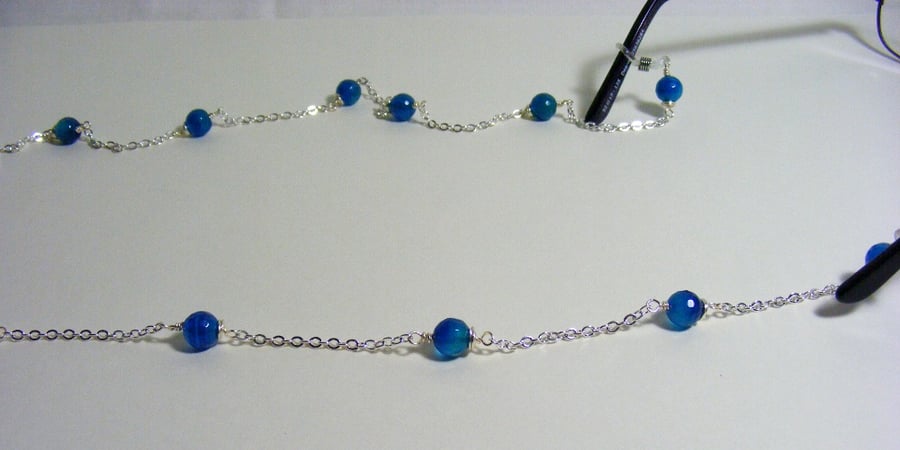 Blue Agate Spectacle Chain