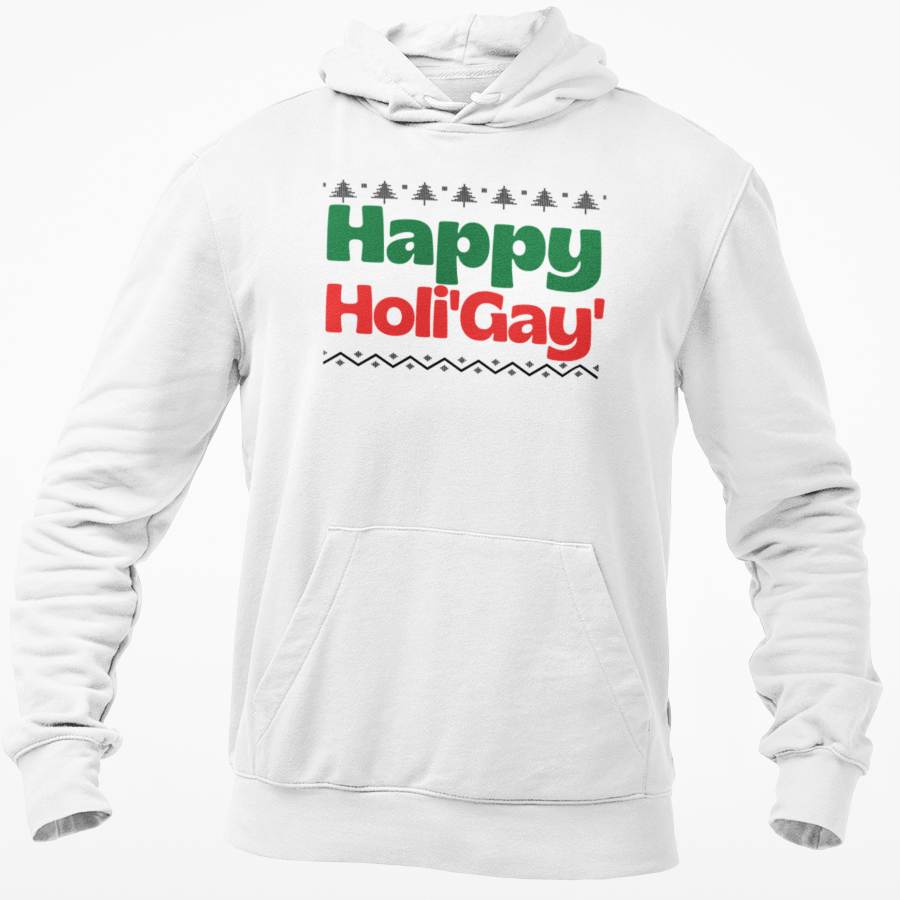 Happy Holigay Funny Gay Novelty Christmas HOODIE Funny Christmas gift