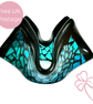Handmade Blue Hues Fused Glass  Candle Holder - Image 2