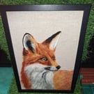 Needle felted fox picture Portrait
