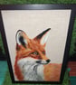 Needle felted fox picture Portrait