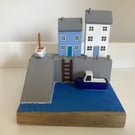 Wooden Harbour Scene Ornament