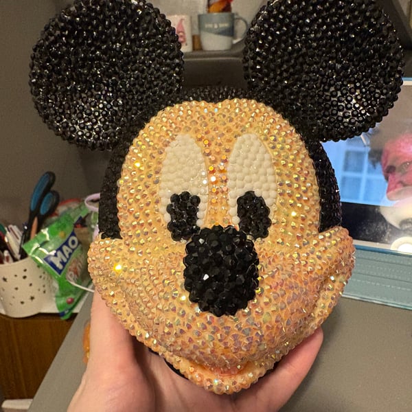 Mickey Mouse rhinestoned money box 