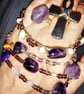 Amethyst and Howlite Crystal Wired Bangle - Image 2