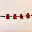 Hand Stitched Gingerbread Merry Christmas Bunting