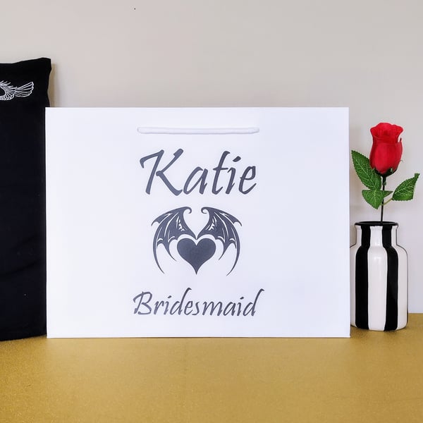 Gothic,Emo,Alternative wedding gift bags for - Maid of Honour, Bridesmaid, Flowe