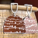 Colour pop dangle studs - bronze