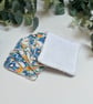 Reusable Bamboo Towelling Face Pads Pack of 7 - Blue & Yellow Floral - Image 4