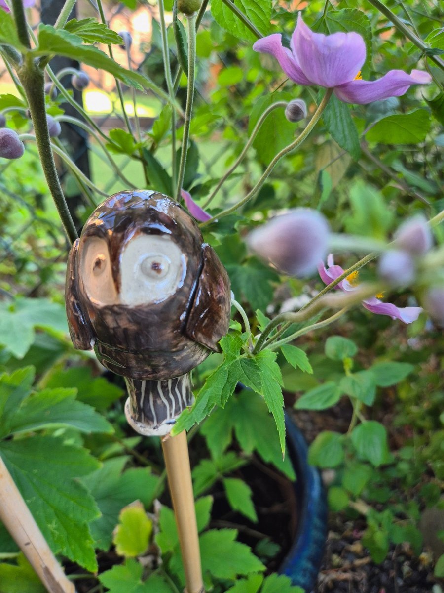 Ceramic Cane Topper – Owl Design