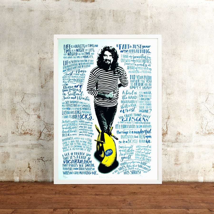 Billy Connolly Hand Pulled Limited Edition Screen Print