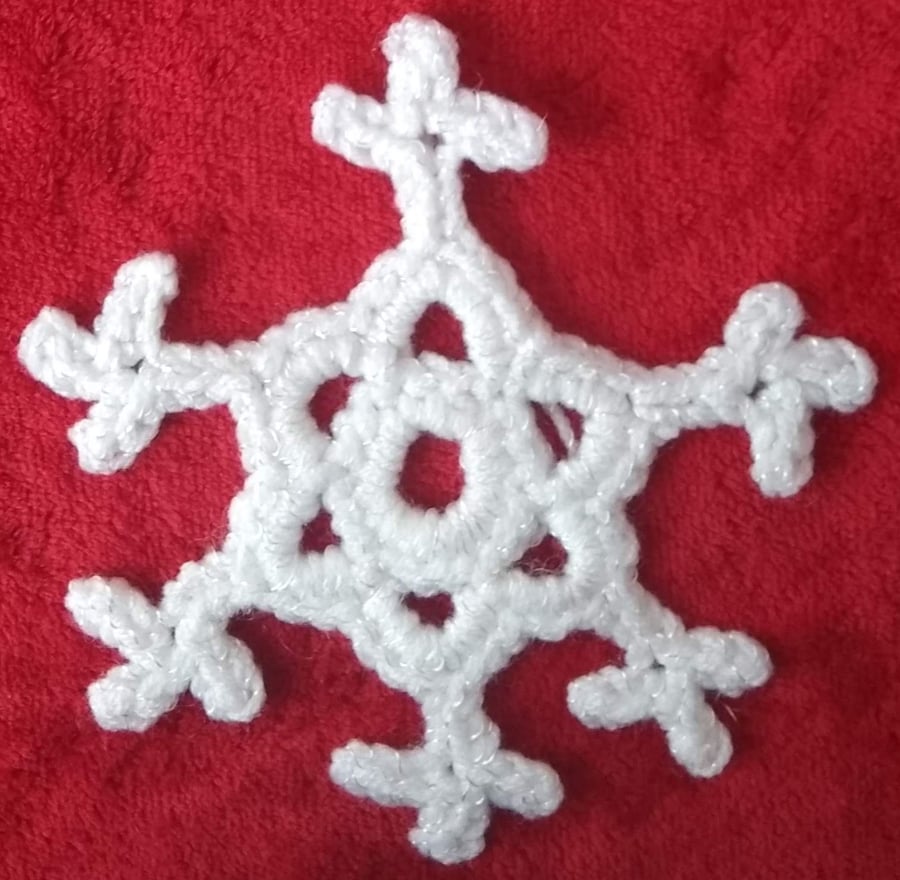 Christmas snowflake decoration, crochet snowflake, hanging decoration